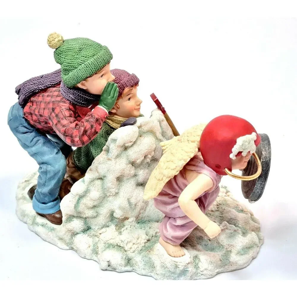 Prayers & Promises YA MISSED AGAIN Figurine Demdaco 2002 Bill Stross Snow Kids